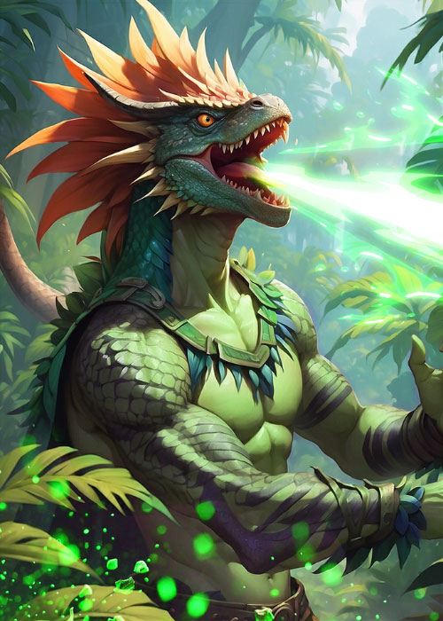 Lizardfolk Venomspitter Card Art