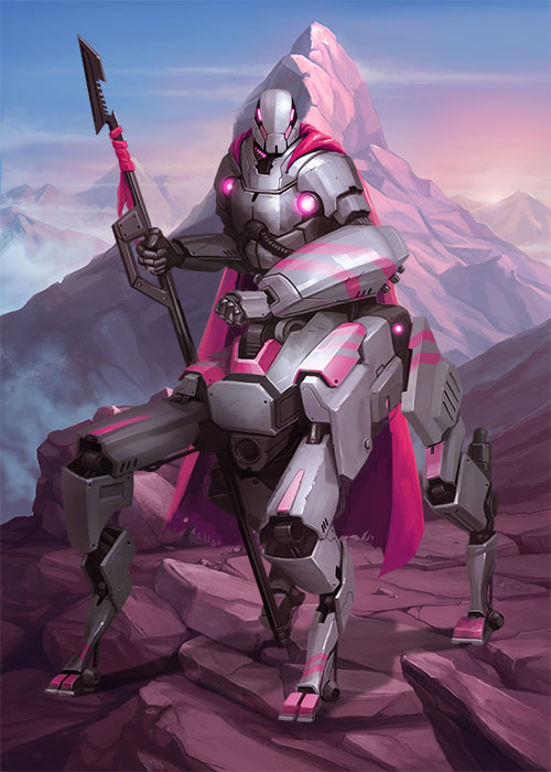 Pink Spear Cavalry Card Art