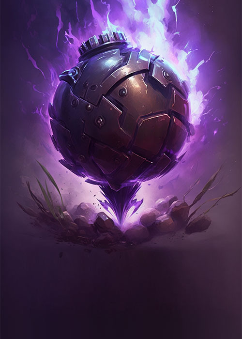 Purple Energy Blast Card Art