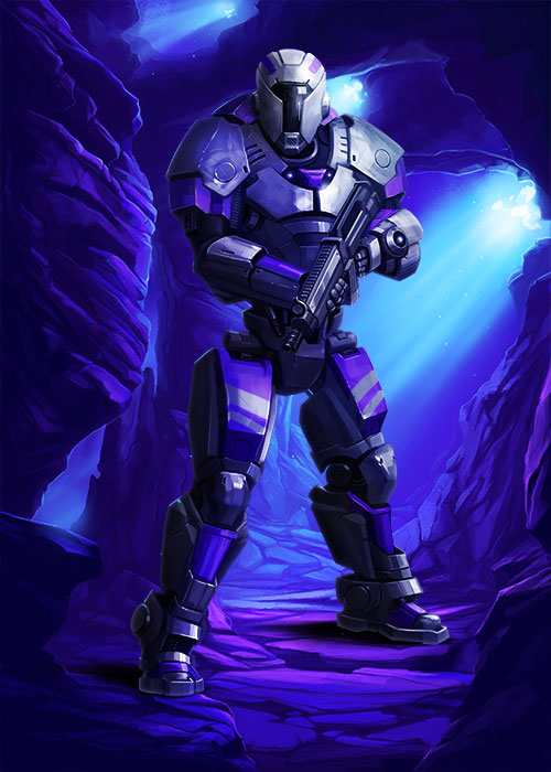 Purple Officer Card Art