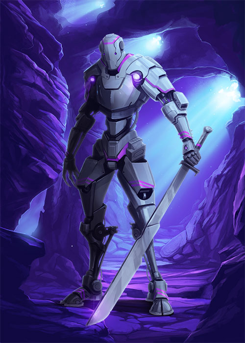 Purple Swordsman Card Art