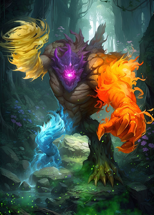 Rainbow Elemental Card Art