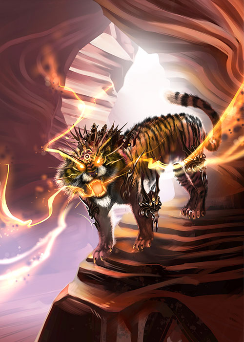 Shock-Tooth Tiger Card Art